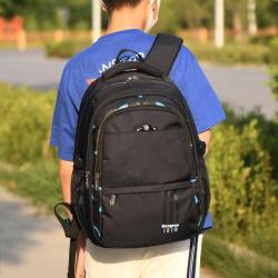 HR173 Fashion Trend Junior High School Student School Bag Nylon Reducing Backpack Travel Commemorative Soft Face Computer Bag