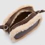 2024 New Trendy Women's Large Pu Leather And Faux Fur Plush Fluffy Soft Handbags Simple Cute Square Crossbody Bags