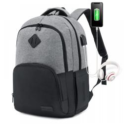 LOVEVOOK Water Resistant 17 15.6 inch Canvas Laptop Bags Backpack with USB Charging Casual Travel Men Women Laptop Backpacks