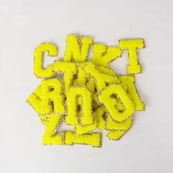 Stock Multi Color  A-Z Pearl Alphabet English Letter  Self Adhesive 3M Sticker custom embroidery letter patch