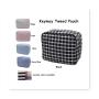 New Style Small MOQ Ladies Custom Logo Skincare Beauty  Cases Cosmetiquera Travel Organizer Check Net Tweed Cosmetic Bag