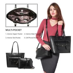 LOVEVOOK  Female Shoulder Crossbody Messenger Bags PU Leather Bag Set for Ladies Women Handbags