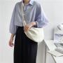 Custom Logo Lady Casual Simple Shoulder Bag With Large Capacity Inclined Straddle Bag Trend Crescent Shaped Canvas Shoulder Bag