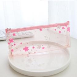 BD061 2023 Transparent Color PVC Tassel Pencil Case High Quality Stationery Storage Bag Hot Sale Small Simple Pencil Bag