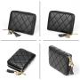 Genuine leather card holder RFID anti-theft women's embroidered multifunctional zipper wallet carteras para mujer