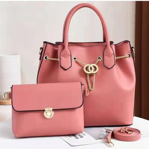 wholesale women handbags Purse Set 2 PCS Handbags designer women bags Lady Purses Girl Pure Color String Bucket Handbag