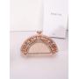 New fan-shaped diamond clip fashion party women's evening bag