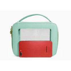 HR170 Women Transparent PVC Makeup Box Solid Color Convenient Makeup Bag Waterproof Household Item Travel Wash Storage Bag