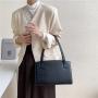 Custom Logo High Texture Handbags Simple Women's Shoulder Bag Fashion Retro Pu Leather Crocodile Print  Tote Bag