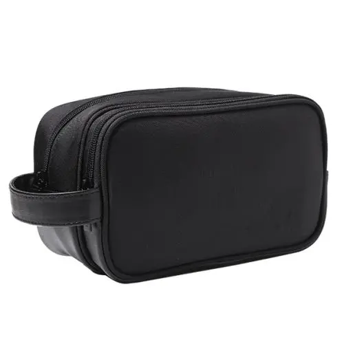customized canvas make up bag luxury waterproof black hanging hanging toiletry bag
