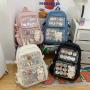 Custom Waterproof Cute Women Girls Nylon Clear Pin Display School Backpack Custom ITA Bags