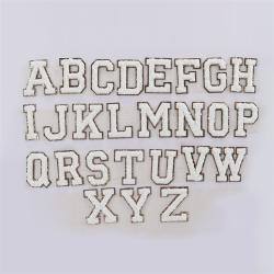 Keymay RTS Fast Shipping Lightweight A-Z Alphabet Varsity Letter Patches Self Adhesive Chenille Stickers Chenille Letters