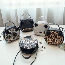 New Leopard Pattern Messenger Bag for Women Handbag Korean Version Shoulder Crossbody Bag Cute Trendy Small Round Bag Wholesale
