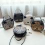 New Leopard Pattern Messenger Bag for Women Handbag Korean Version Shoulder Crossbody Bag Cute Trendy Small Round Bag Wholesale