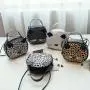 New Leopard Pattern Messenger Bag for Women Handbag Korean Version Shoulder Crossbody Bag Cute Trendy Small Round Bag Wholesale