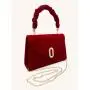 ZR327 2023 New Premium Women's Red Velvet Wedding Handbag with Diamond Bridal Bag Wedding Party Bag