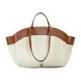 2024 Custom Large Canvas PU Leather Tote Bag Handbags For Women Pouch Design