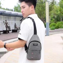 Korean style men's chest bags outdoor mountaineering cycling shoulder crossbody bag for men diagonal Oxford outdoor sports bag