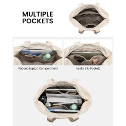 LOVEVOOK Lightweight fits 17 in Work Tote Bag Waterproof HandBag with Luggage Strap School Business Travel Laptop Bag for Women