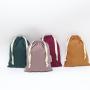 Customized Colorful Cotton Flannel Dust Pouch For Baby Clothes Drawstring Flannel Shoe Cosmetic Gift Packaging Bag