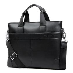 ZWY103 New Male Business Casual Horizontal Laptop Briefcase Wholesale PU Work Travel Laptop Bag Simple Portable Shoulder Bag