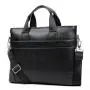 ZWY103 New Male Business Casual Horizontal Laptop Briefcase Wholesale PU Work Travel Laptop Bag Simple Portable Shoulder Bag