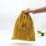 High Quality Custom Label Pouch Drawstring Bag Lining Velvet Fabric Gauze Cotton Dust Cosmetic Gift Packaging Bag