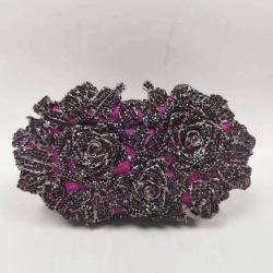 Luxury Crystal Gown Bags Evening HandBags Flower dress Clutch Purse Party Diamond Bag