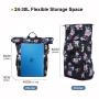 LOVEVOOK 2022 waterproof rolltop backpack 17.3  rose laptop compartment large university students women travel Laptop backpacks
