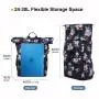 LOVEVOOK 2022 waterproof rolltop backpack 17.3  rose laptop compartment large university students women travel Laptop backpacks