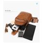 WTB030 New Fashion Men Business Chest Bags PU Leather Casual Crossbody Chest Shoulder Bag Outdoor Travel Sling Bags for Men