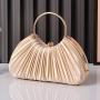 2024 New Arrival ladies party wrinkle clutch bag purses polyester fabric women's dress clutch bag dinner evening clutch bags