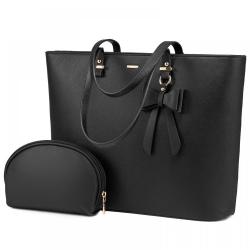 LOVEVOOK 2023 Fashion 2pcs/set PU Leather laptop Bag Large briefcase Handbags and Purses for Ladies Laptop Tote Bag for Women
