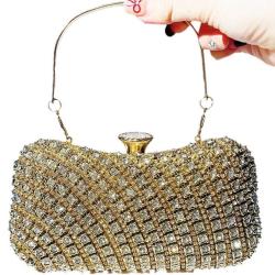 New Arrival Rhinestones Women Bags Chain Shoulder Handbags Party Wedding Day Clutch Purse Evening Bags Handbags For Ladies pochette femme