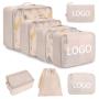 wholesale custom 8 piece luggage storage travel accessories suitcase organizer compression packing cubes set