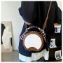 KBW085 Stone Pattern Women Bag  New Fashion Girl Handbag Personality PU Single Ladies Shoulder Crossbody Small Round Bag