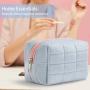 Soft Plush Cosmetic Bag Fluffy Fuzzy Makeup Pouch Zipper Cute Spacious Pillow-shaped Travel Toiletry Bag