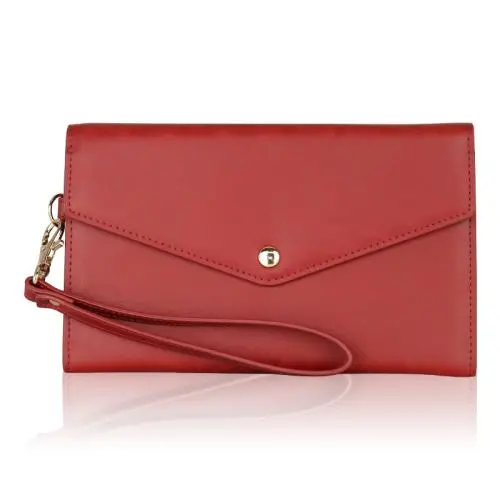 Customized Leather Cash Envelope Wallet Women Long Purse Clutch Wallet Leather Women's Long Wallet