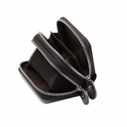 New Arrival  Custom Genuine Leather Rfid Blocking ATM Bank Credit Card Holders Wallets Coin Purse