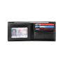 Hot sale Custom men's flip wallet rfid blocking custom logo men's bag leather flip wallet with gift box