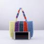 2024 Summer Holiday Transparent Bag Fairy Rainbow Crystal Beaded Purses Handbags Handmade Clear Purses Acrylic Shoulder Handbags