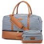 Realer Overnight Carry on Weekender Duffel with Shoe Compartment Toiletry Bag Flight Approved Womens Canvas Luggage Travel Bags