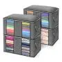 SN001 Foldable Clothes Organizer Nonwovens Storage Containers for Organizing Bedroom Closet Clothing Comforter Organization