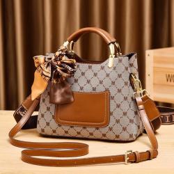 Luxury PU Leather Crossbody Handbag for Women High Quality New Design Fashionable Style Portable Button Closure Customizable