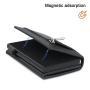 High Quality Rfid Protection Pop Up Magnetic Closure Wallet Thin Bifold with Multi-Card Case New Zipper Coin Pocket Purse