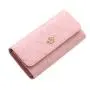 2024 new PU women's wallet long tri-fold Korean style clutch bag buckle diamond crown multi card bag women purses