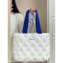 2024 New Soft Cotton Tote Bag Shock Absorbing Computer Large Capacity Casual One Shoulder Fitness Brand Designer Women Handbag