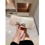 Women Evening Bags Clutch Purse Handbag With Detachable Chain for Wedding Cocktail Party Silk Black Bowknot Clutch Bag