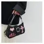 Hot Sale Dark Cross Design Women Underarm Bag Cool cross Style Handbag