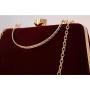 New Arrival Vintage Clutch Bag Ladies Party Purse Hand Bags Elegant Pearl Chain Velvet Evening Bag For Woman
